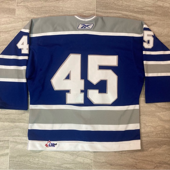 2000s Sudbury Wolves Game Worn Used Hockey Jersey #45 NNOB OHL Ontario MIC Sz 54 - Picture 6 of 8